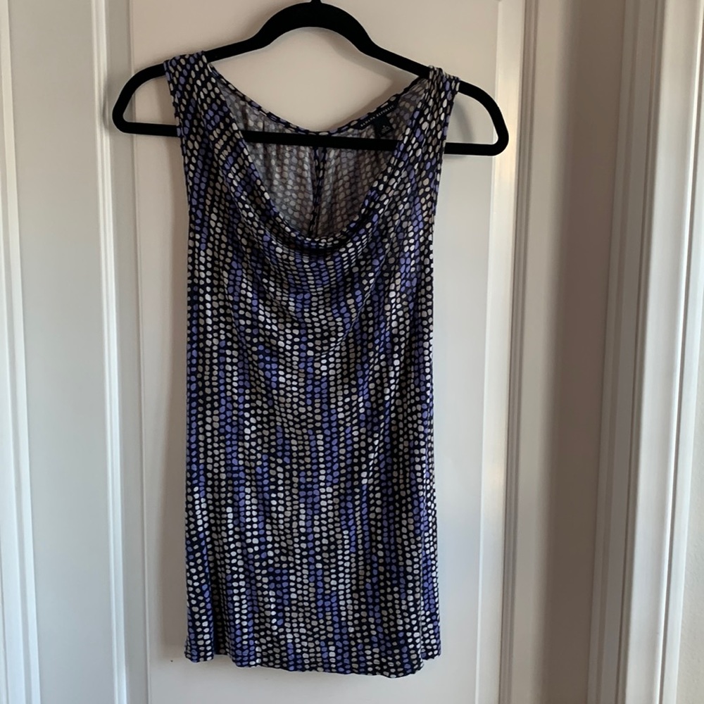 Banana Republic small multi color purple gray black blouse